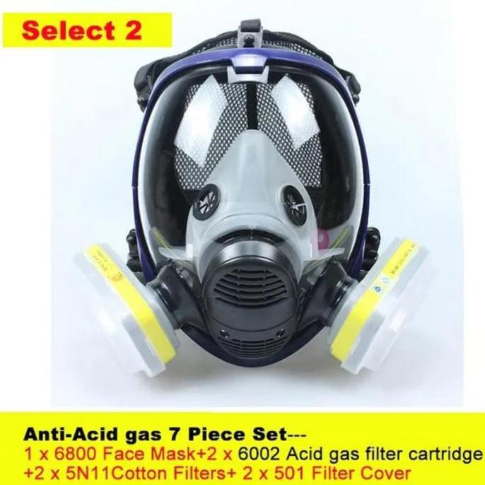 NEW masker gas fullface respirator anti chemical acid asam gas beracun