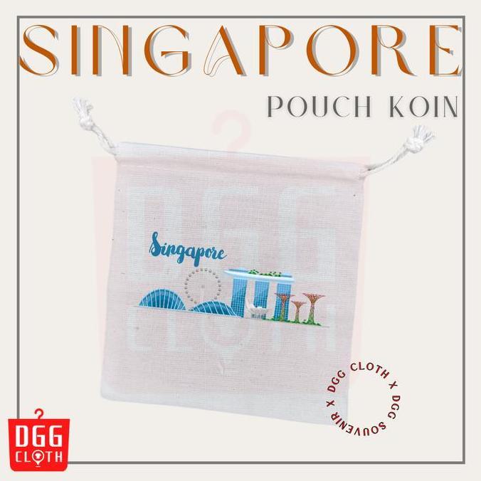 Dggcloth Pouch Koin Souvenir Singapore Dompet Koin Oleh Oleh Singapore 2 Murah Meriah