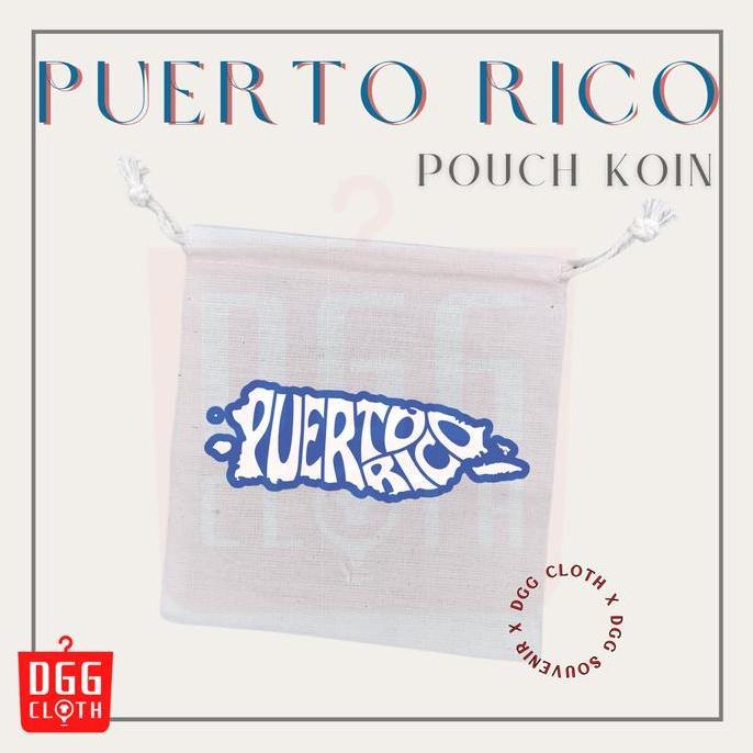 Dggcloth Pouch Koin Souvenir Puerto Rico Dompet Koin Oleh Oleh Amerika Serikat Murah Meriah