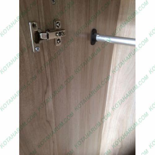 lemari kayu anak kost kosan 2 pintu baju pakaian pendek 120 cm bandung