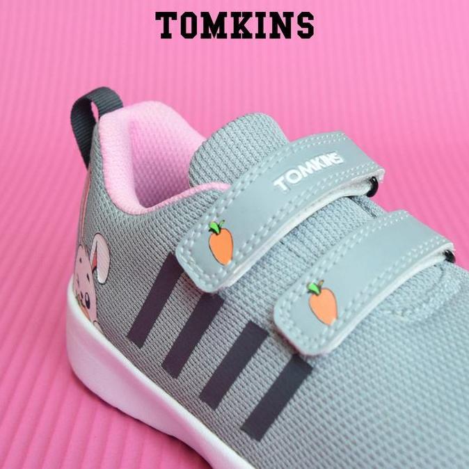 TOMKINS Grimsburg Alpha - Grey Pink Sepatu Anak TK Perempuan
