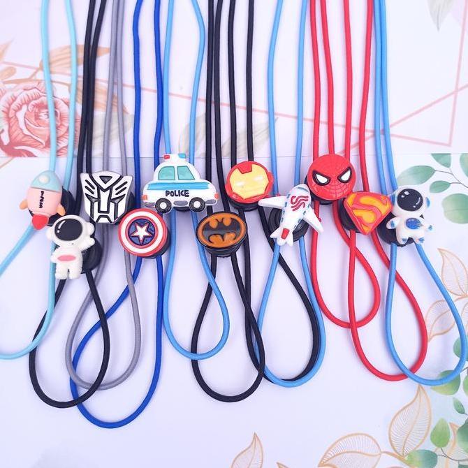 strap kalung masker anak laki laki karakter superhero