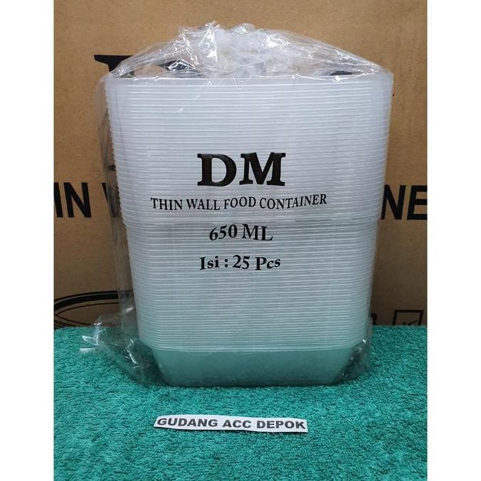 THINWALL 650 ML FOOD CONTAINER BOX TEMPAT KOTAK MAKAN PLASTIK 650ML