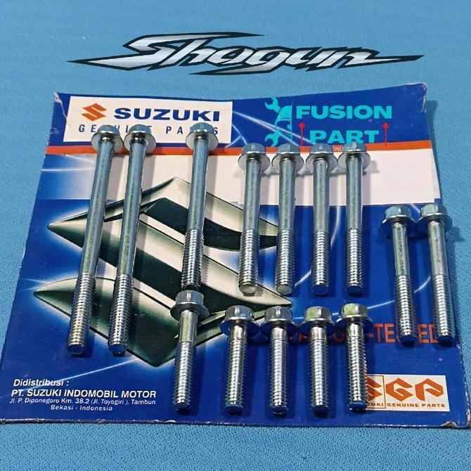 Nutbolt- 1Set Baut Blok Kiri Kanan Kopling Magnet Shogun 110