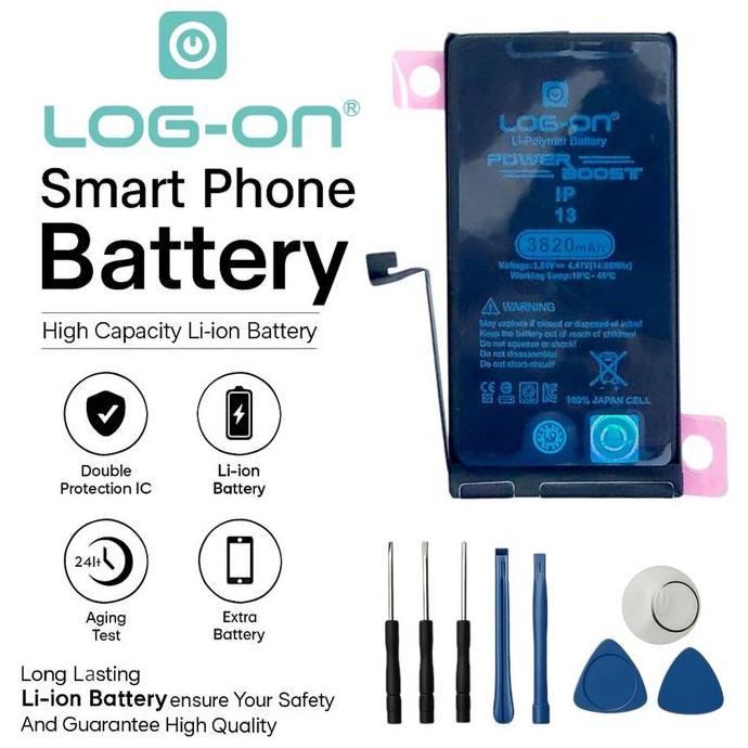 TERBARU - Baterai Log On Untuk Iphone 13 / Iphone 13 Mini / Iphone 13  Pro / Iphone 13 Pro Max Power