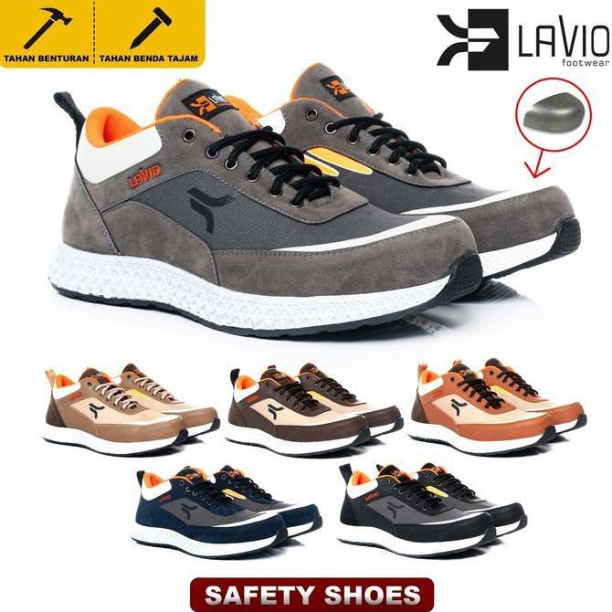 TERBARU - Sepatu Safety Lavio Hugo Sneaker Sport Pria Ujung Besi Premium Quality Casual Shoes