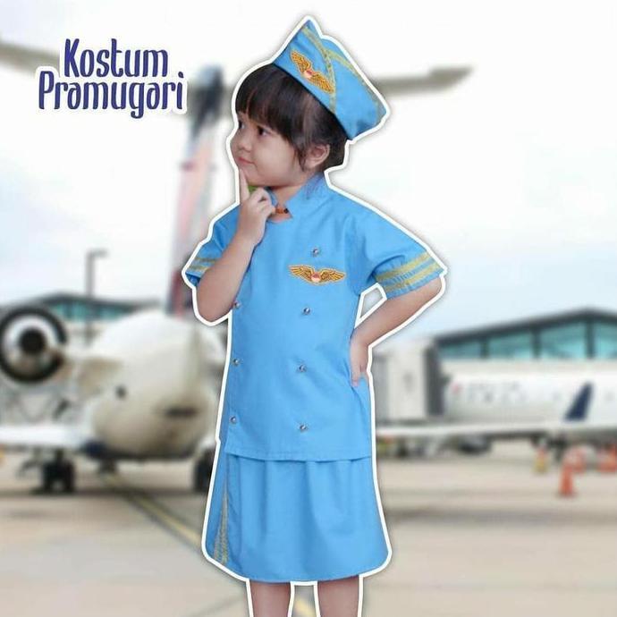 Kostum Pramugari Anak Seragam Pramugari Kostum profesi anak