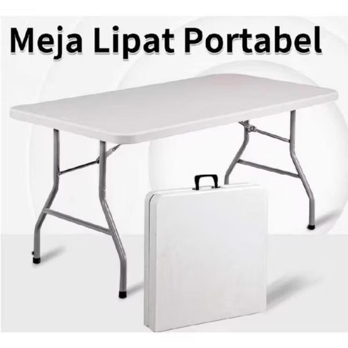 Meja Lipat Outdoor 180cm Meja Lipat Portable Meja jualan lipat meja jumbo Serbaguna Ukuran Jumbo / M