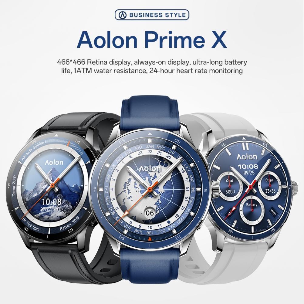 hemat [2026 new] aolon prime x smartwatch 3d 1.43 inch amoled tali ganda original pria dan wanita bl