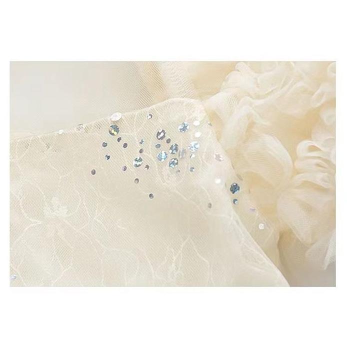 [PRINCESS KESLI] 1-10 Tahun Gaun Apricot Dress Pesta Princess Anak Perempuan Katun Nyaman Lembut Baj
