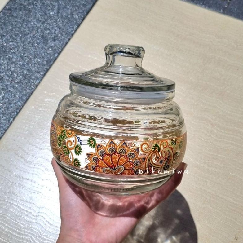 Toples Kaca Bulat 1 Liter GTJ1000 Kedap Udara