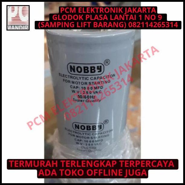 DISKON KAPASITOR STARTING 1000UF 250V 250VOLT 250 VOLT 1000 UF MFD NOBBY 