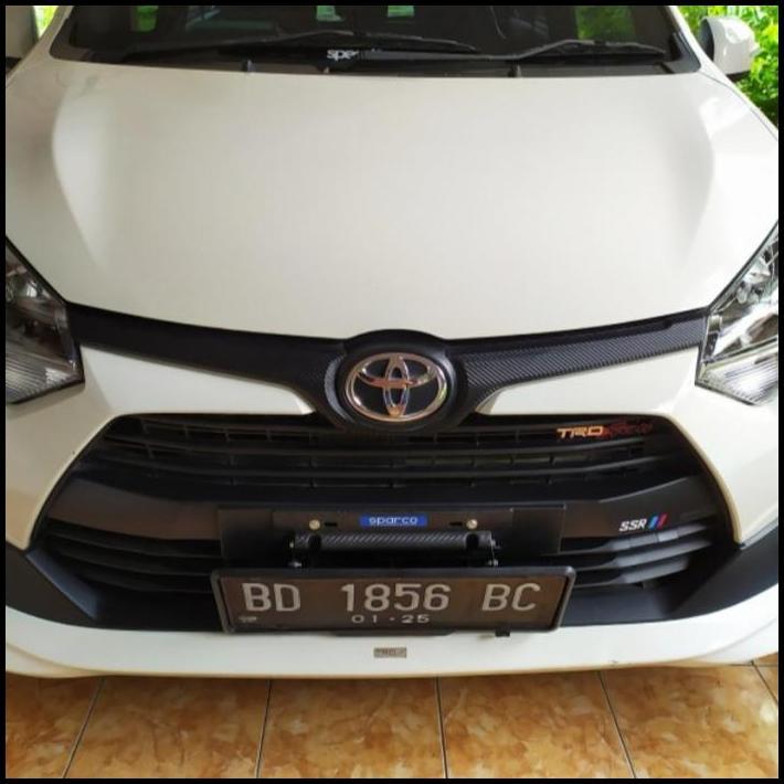 TERLARIS DUDUKAN PLAT NOMOR MOBIL ALL NEW JAZZ JDM CARBON HITAM 