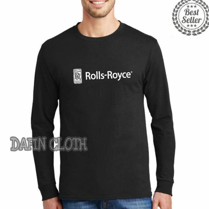 Kaos Pria Baju Tshirt Lengan Panjang Otomotif Mobil Rolls Royce