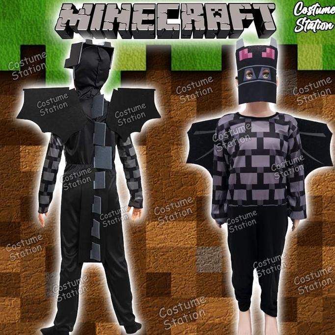 Kostum Minecraft Ender Dragon / Costume Naga Game Mainan anak