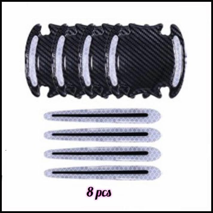TERBARU PAKET OUTER HANDLE MOBIL VIOS LIMO STIKER REFLEKTIF CARBON 