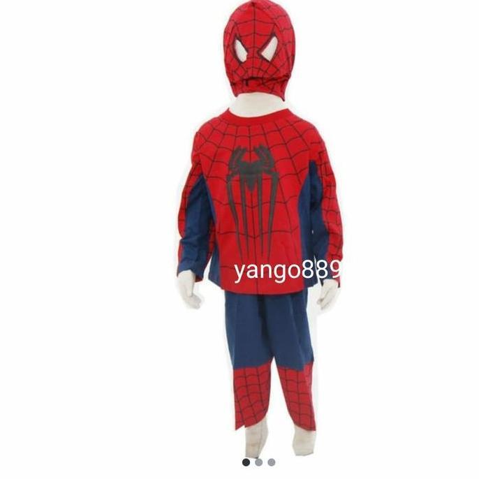 Promo Spiderman Kostum anak2 size 4-6 tahun