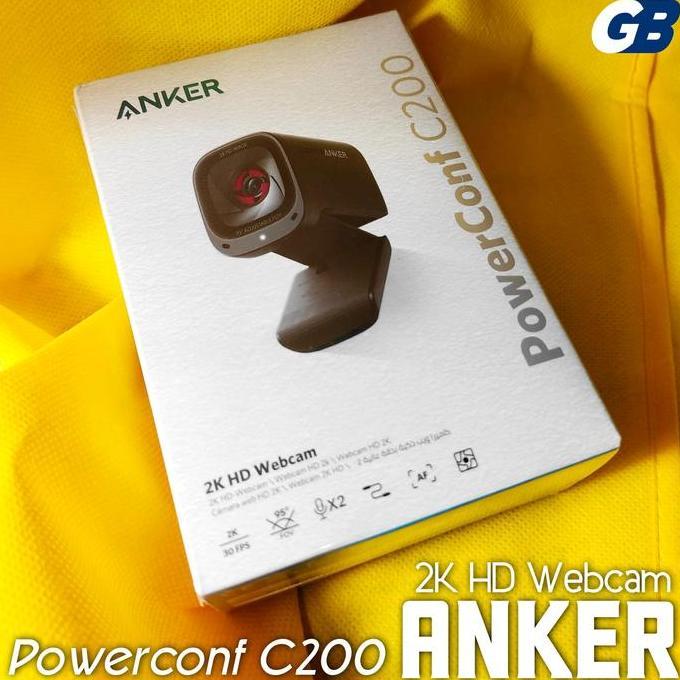 Anker A3369 PowerConf C200 2K AI Stereo Mics Webcam untuk PC Laptop Computer