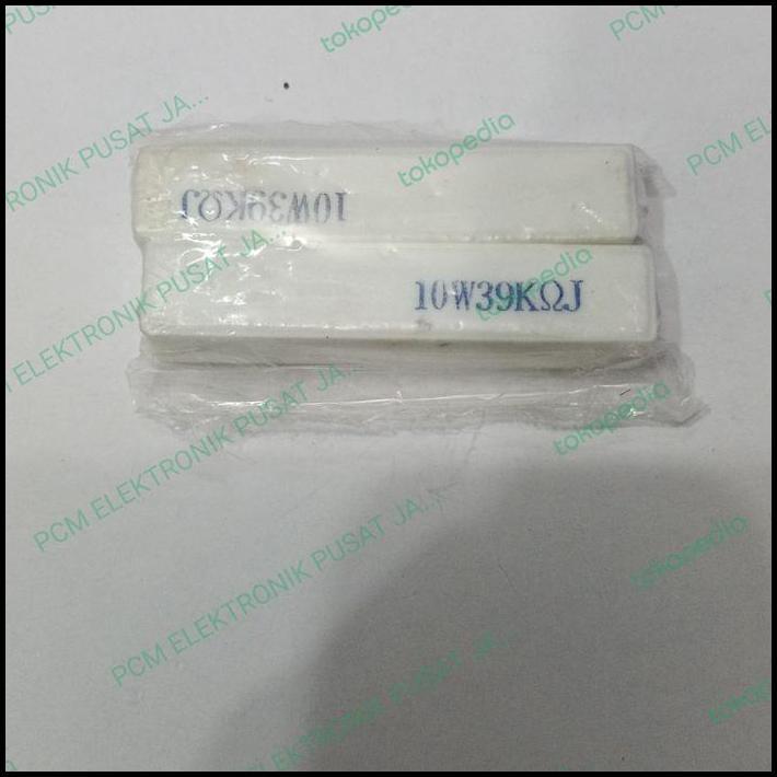 TERLARIS 1744 RESISTOR R10W R 10WATT 10 WATT 39KRJ 39K 39KOHM 10W39KRJ KERAMIK 