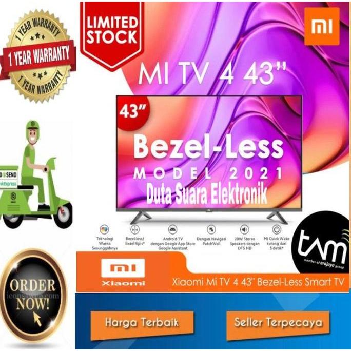 Sale Xiaomi Mi Tv 4 43 Bezel-Less Bezelless 43 Inch Fhd Android Smart Tv