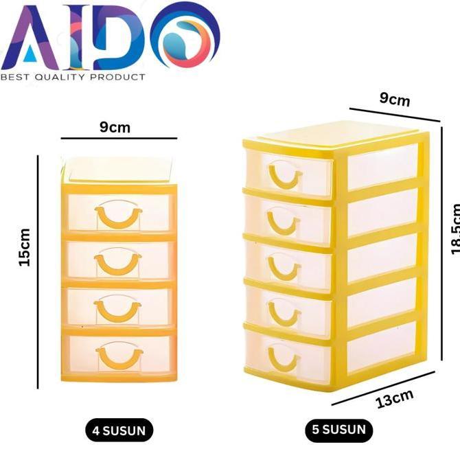 Laci Susun 3 Atau 4 Kecil / Laci Mini / Mini Container / Laci Plastik / Rak Susun Aksesoris Mini