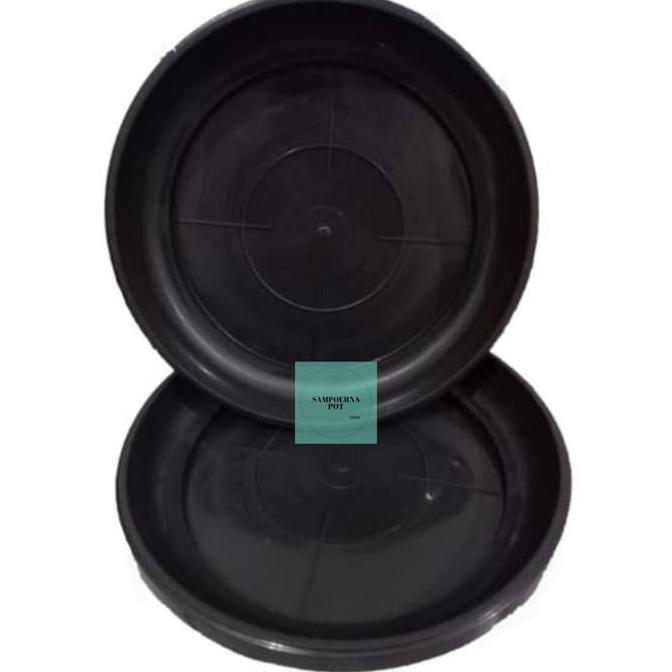 tatakan hitam pot tanaman 26cm untuk pot 30cm