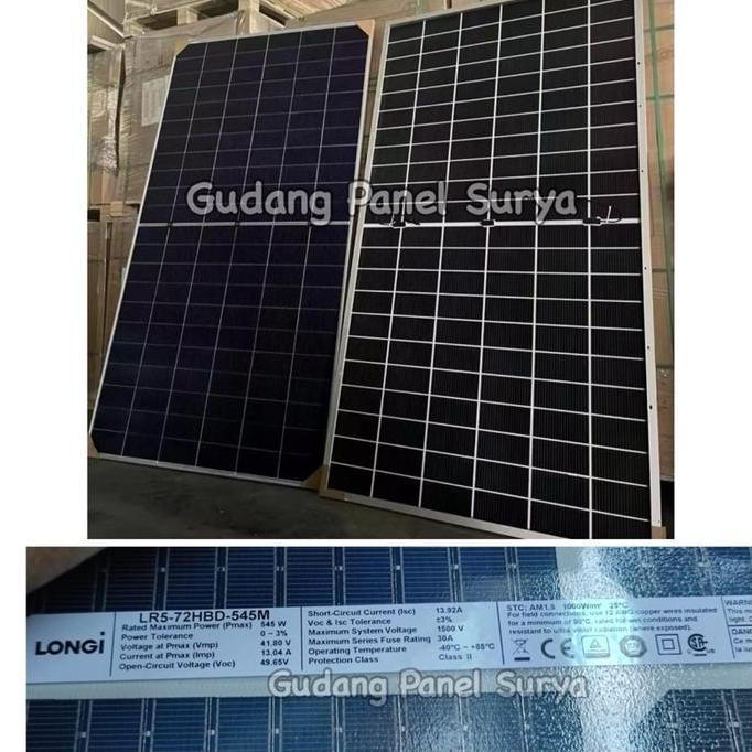 Solar Panel Surya Solarcell Longi Bifacial 540WP Mono 540WP mono