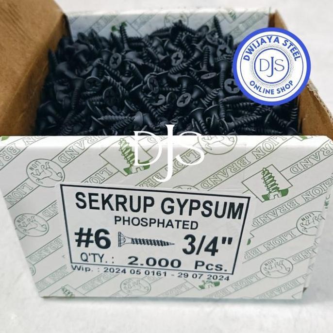 Sale 1Box Sekrup Gypsum L Skrup Gipsum 2Cm, 3Cm, 4Cm, 5Cm, 7Cm Skrup Gibsum Moon Lion
