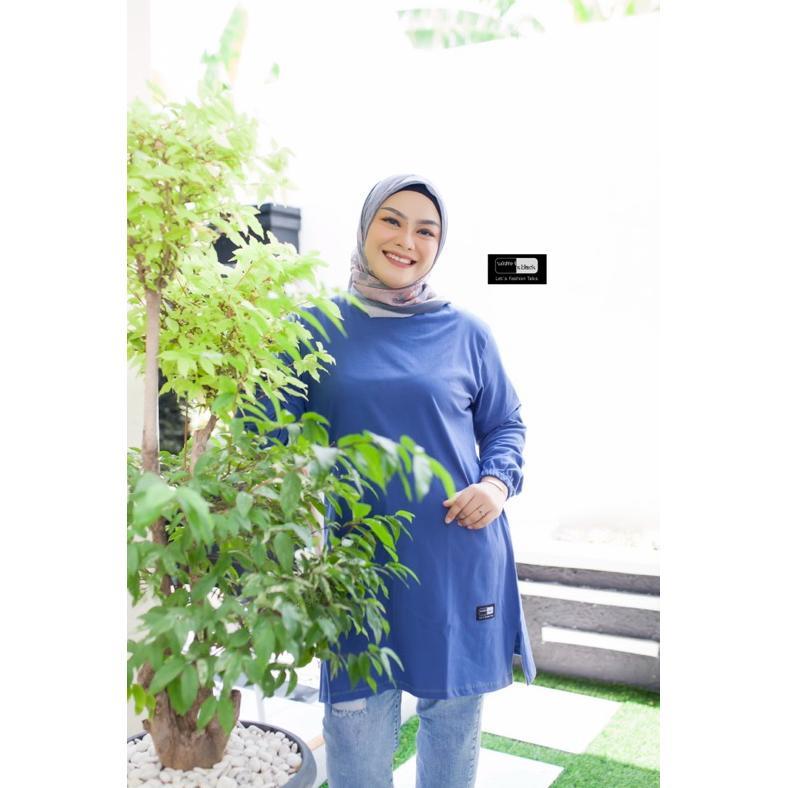 Kaos Tunik Polos Oversize Cotton Combed