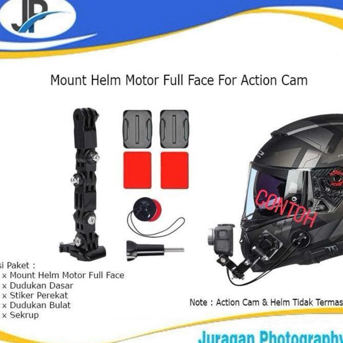 Mount Helm Motor Full Face for GoPro & Action Camera Kamera