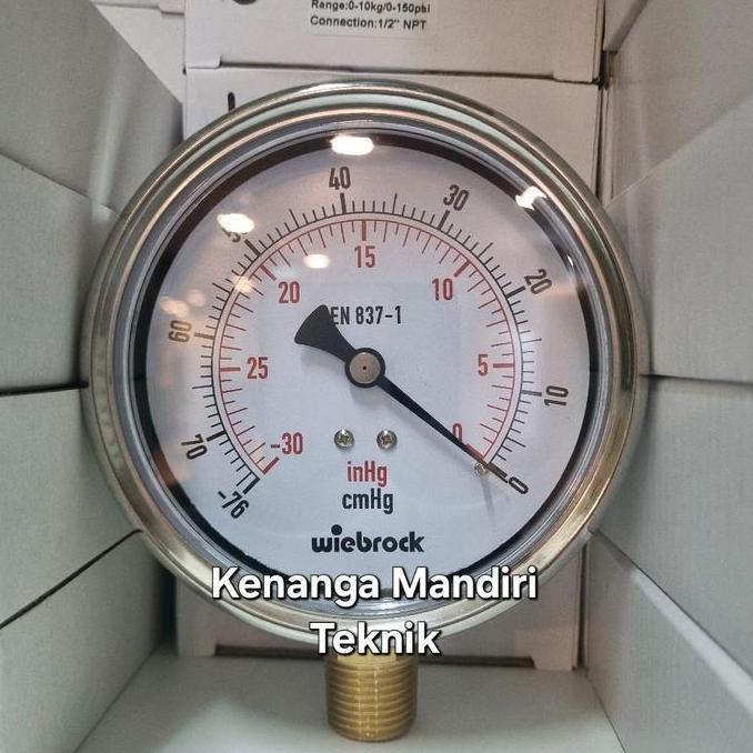 Sale Vacuum Gauge -76Cmhg 4 Inch Wiebrock // Manometer Gauger Vacuum Wiebrock