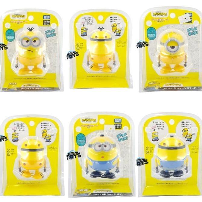 Takara Tomy Minions Push De Walk Mainan Mini Figure