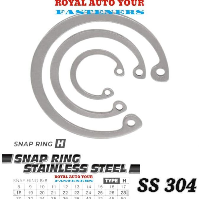 Murah Ss304 Snap Ring Stainless H110 Internal Circlip - Snapring Type H