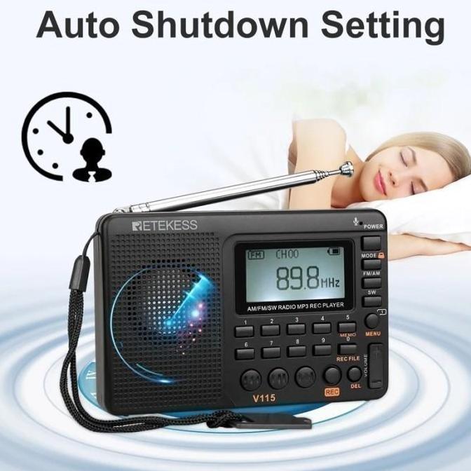 Sale Retekess V115 - Portable Am Fm Digital Radio With Mp3 Player