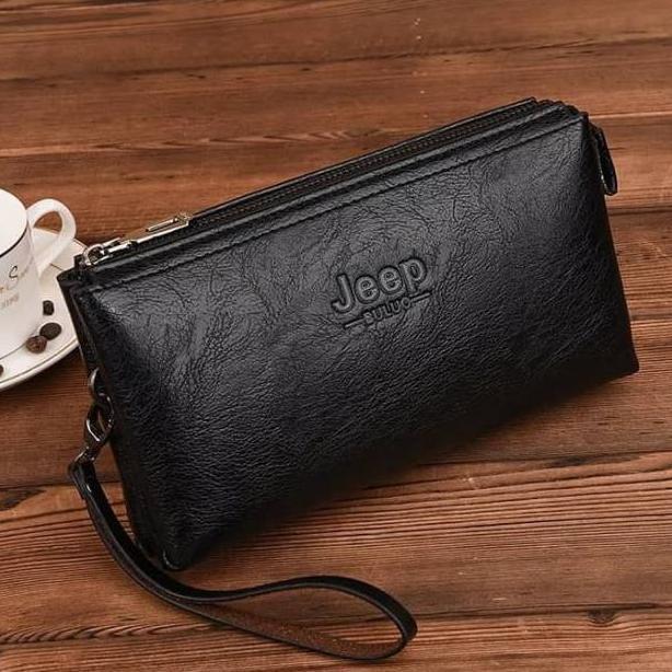 HOT SALE dompet kulit clutch pria wanita Jeep original impor pu leather fashion tas clutch pria prem