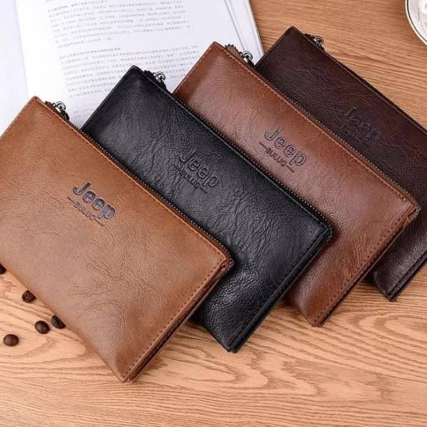 BEST DEALS dompet kulit clutch pria wanita Jeep original impor pu leather fashion tas clutch pria pr