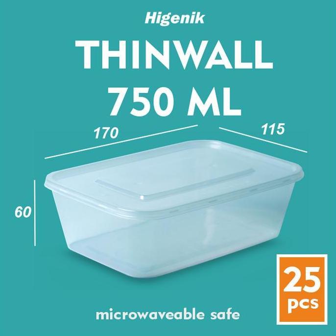 Tayoo- Thinwall 750 Ml / Food Container Box / Kotak Makan Plastik / Mika Box