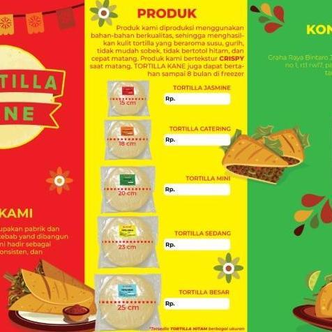 Zairyo- (Isi 20 Lembar) Tortilla Kane 25 Cm / Tortilla 25 Cm / Tortilla Besar 25 Cm Snack Crispy Foo
