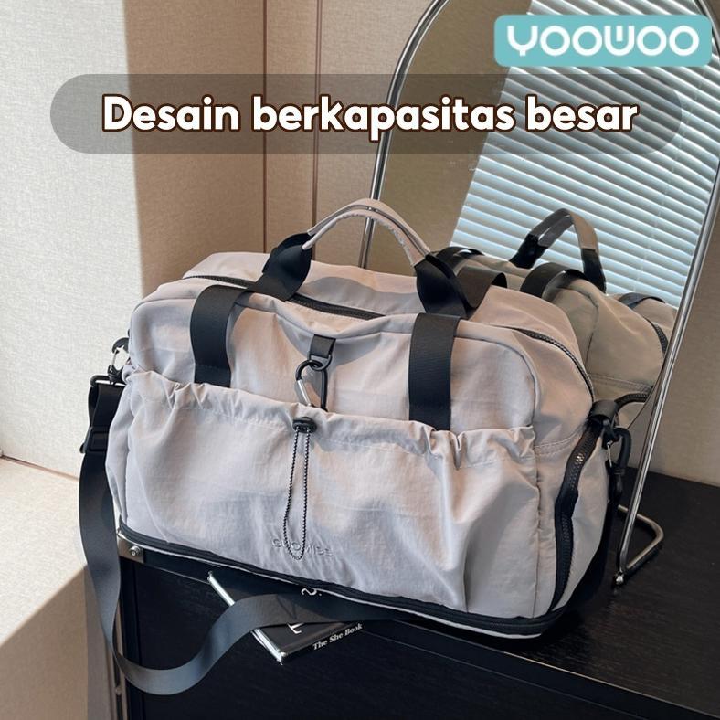 TERBARU YooWoo Tas Gym Travel Multifungsi / Tas Duffel Wanita / Tas Olahraga Premium / Tas Travel Ka