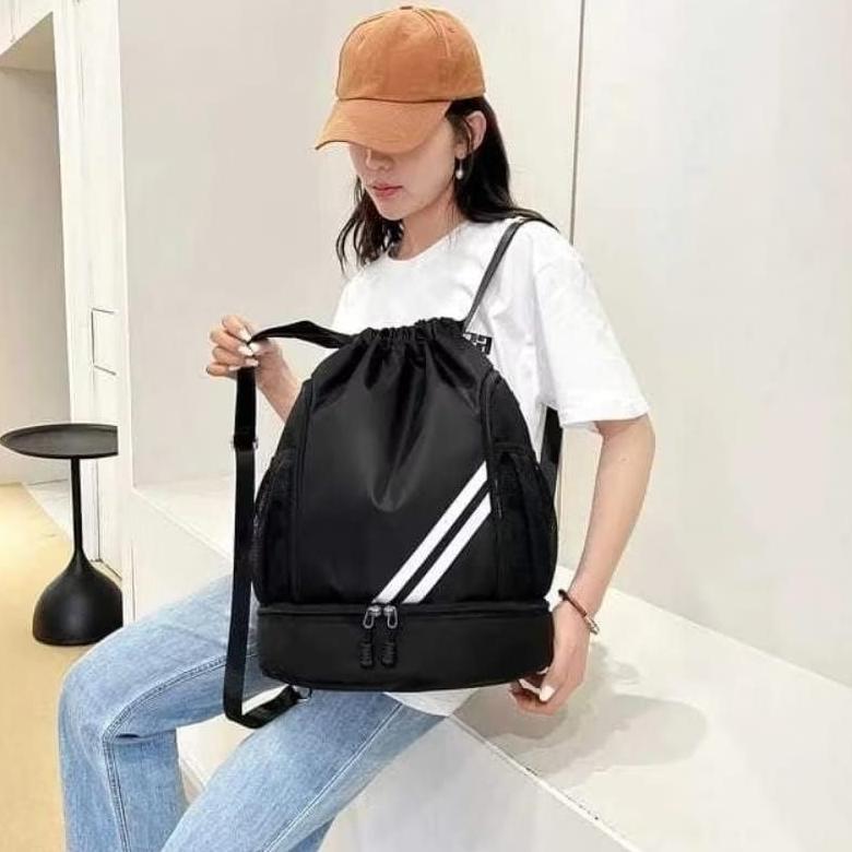 TERMURAH Tas Ransel olahraga Unisex Tas Sepatu futsal Tas gym Tas Serut Premium Tas gendong Kecil An