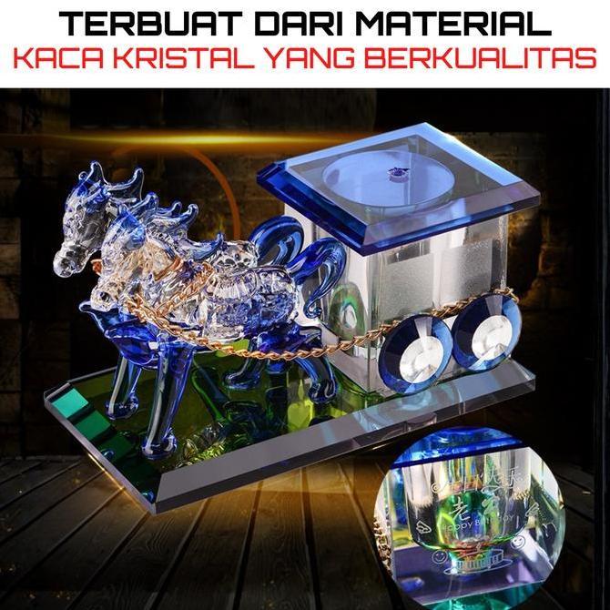 Sale [ Car Zone Int ] Pajangan & Parfum Dashboard Mobil Model Kuda Krystal Mewah | Aroma Lembut Taha