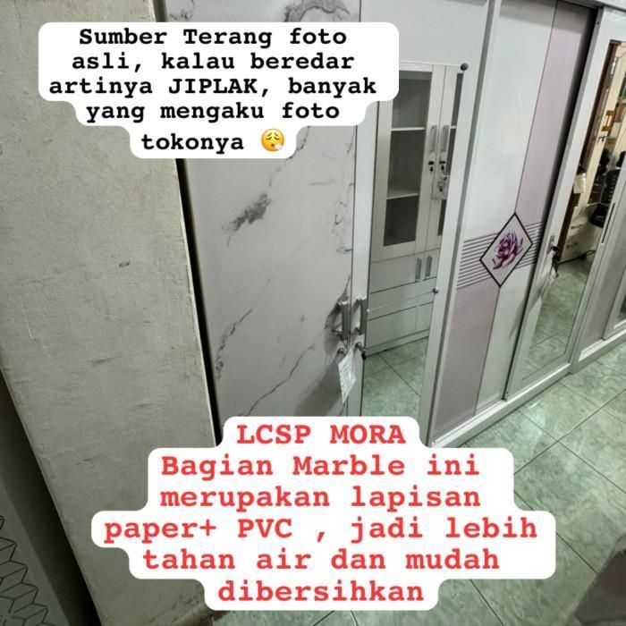 Lemari Pakaian Kayu 2 pintu Lemari Pakaian Marble 2 pintu Cermin Minimalis Lemari Pakaian Olympic Gs