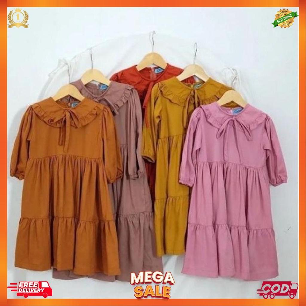 Midi Dress Muslim Anak 1-15 Tahun [L7]