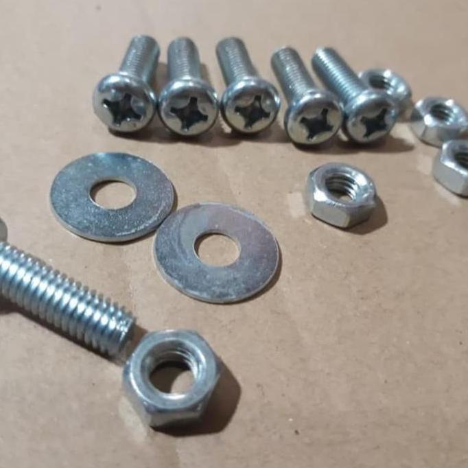baut plat nomor mobil motor satu set (obeng +)