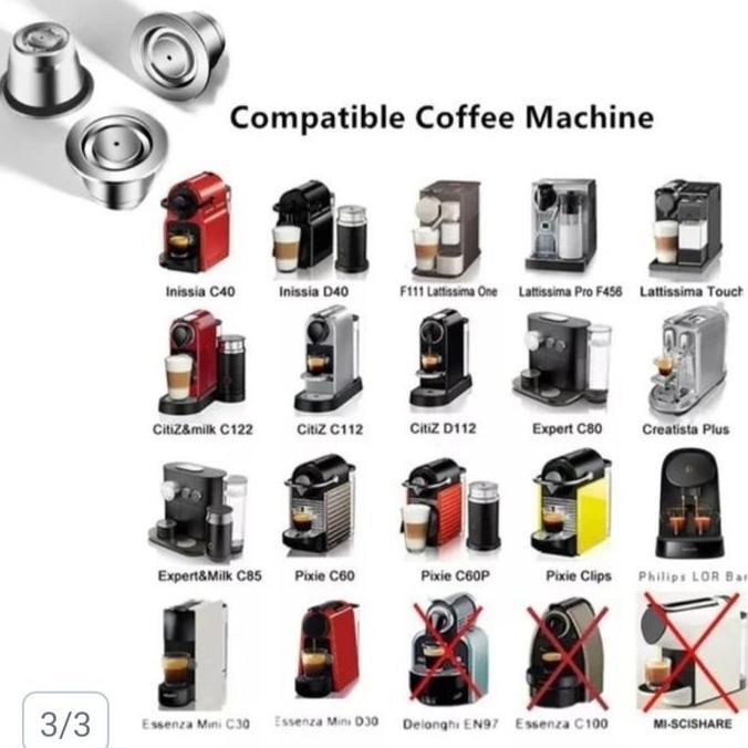 Reusable Coffee Capsule Stainless Steel For Nespresso - Mesin