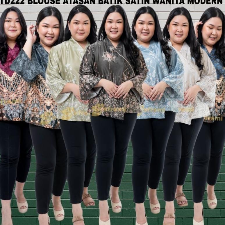 TD222 BLOUSE BATIK JUMBO//BATIK JUMBO WANITA// BLOUSE BATIK MODERN#ATASAN FORMAL KERJA WANITA KANTOR