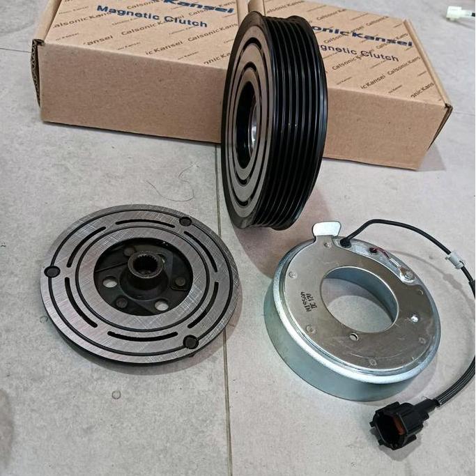 MAGNET CLUTCH XTRAIL T30 MODEL CALSONIC PULI PULLEY KOMPRESOR AC MOBIL XTRAIL T30 READY