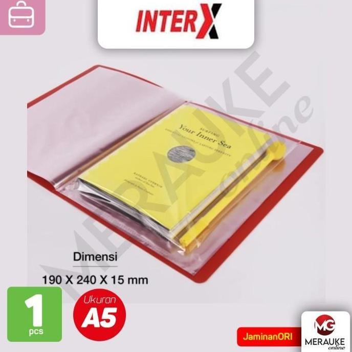 Ready InterX Clear Holder Document Keeper Display Book A5 isi 20 Lembar