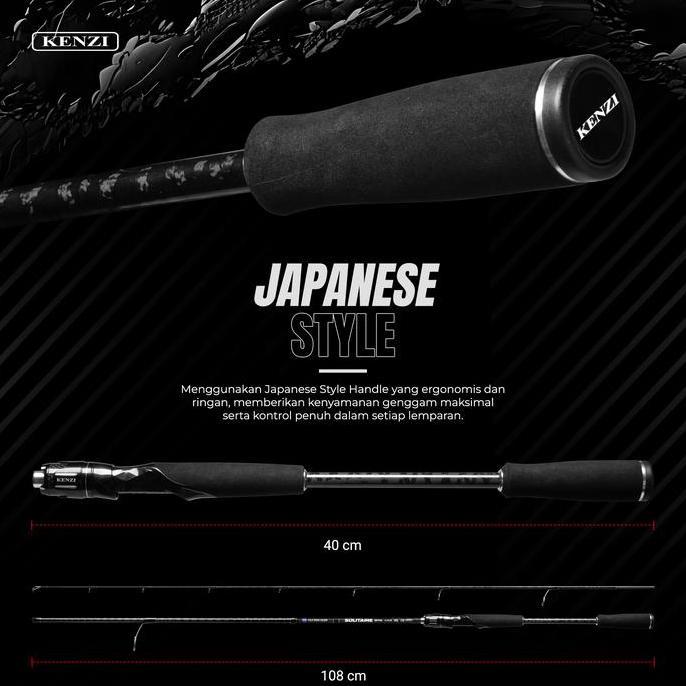 NEW JORAN KENZI SOLITAIRE 702 Spinning 210cm Casting Rod X-Wrap Solid Carbon Fuji Guides 4-12lbs 6-1