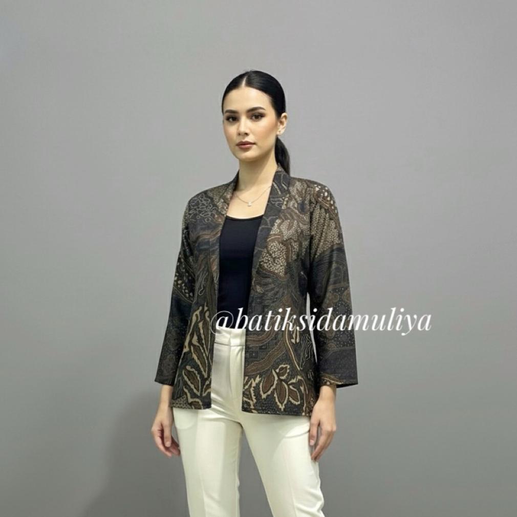 HOT BLAZER BATIK WANITA ATASAN BATIK BLOUSE JAZ OUTER KANTOR PREMIUM EKSKLUSIF BY BATIK SIDAMULIYA X